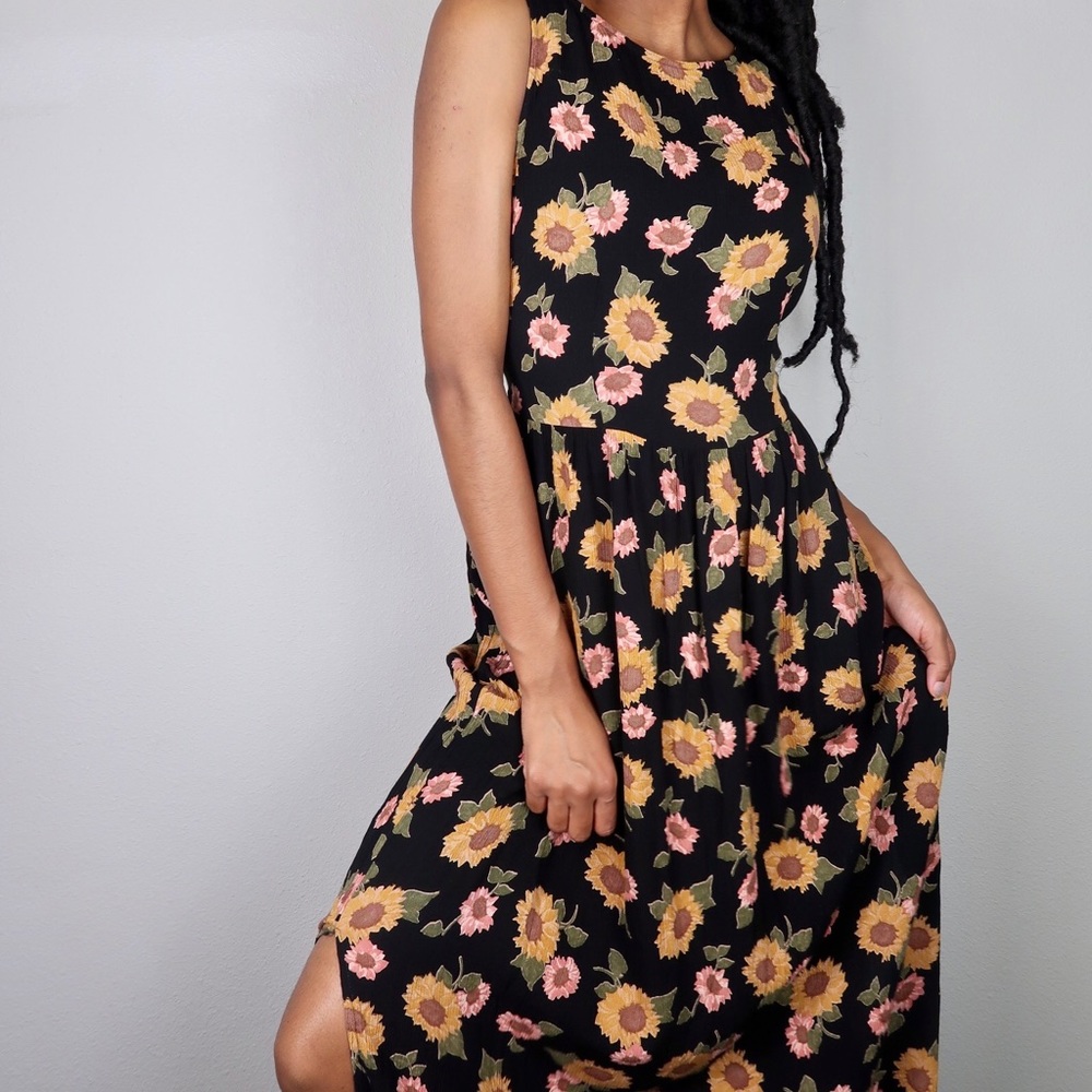 FROX Ellen Elkin vtg sunflower dress 10